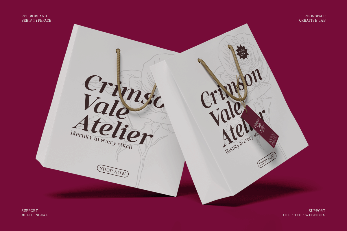 Morland – A Modern Elegant Serif, a Slab Serif Font by roomspace creative lab (Photo 3 of 15)
