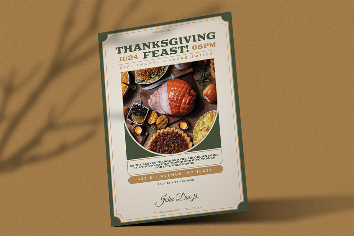 Donlam - Thanksgiving Dinner Flyer, a Flyer Template by Attype (Photo 2 of 4)