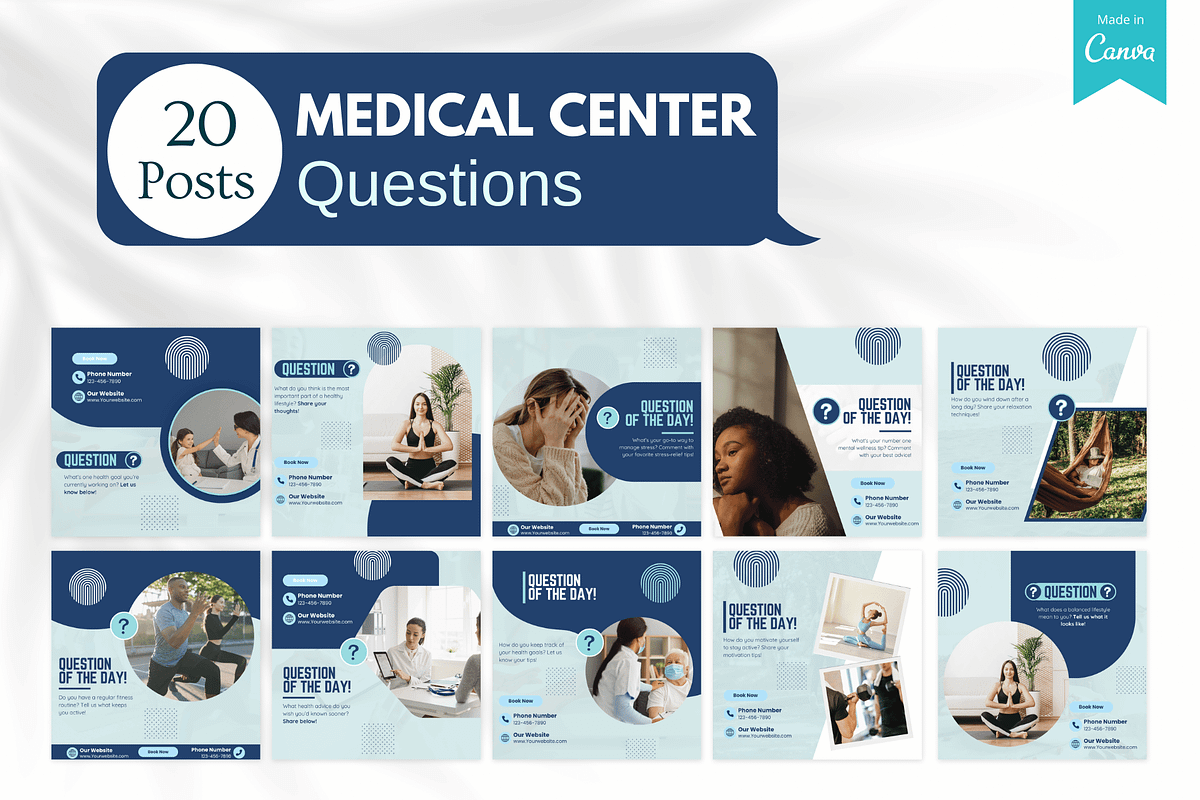 230 Medical Center Canva Templates, a Social Media Template by Viral Content Design (Photo 7 of 13)