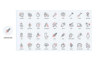 Agriculture agronomy farm icons, a Food Illustration by Lemberg Vector