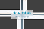 iPad mini 4 Vector Pack, a Product Mockup by Device Kits (Thumbnail 2 of 3)
