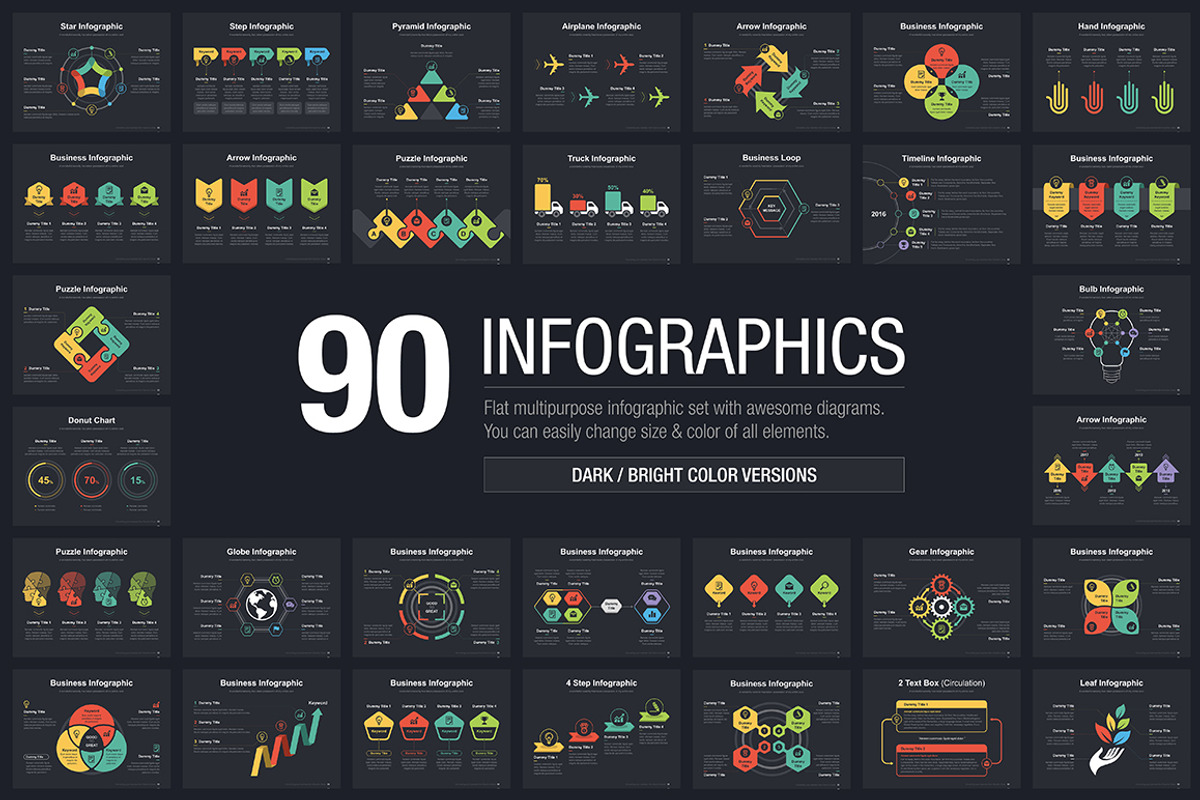 [AI] Infographic diagram set 01, an Object Illustration by SlidesDive (Photo 2 of 4)