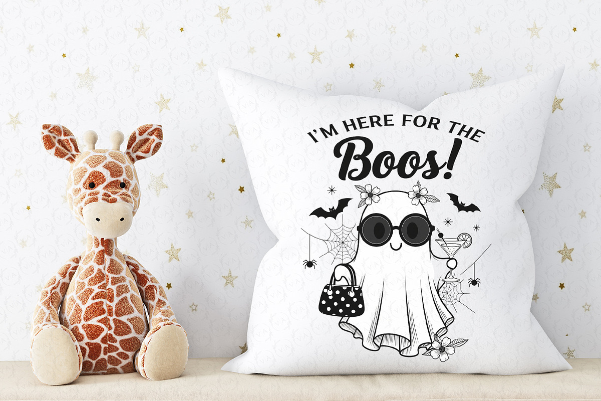 I'm Here for the Boos, Halloween PNG, an Illustration by Craft Nest (Photo 5 of 6)