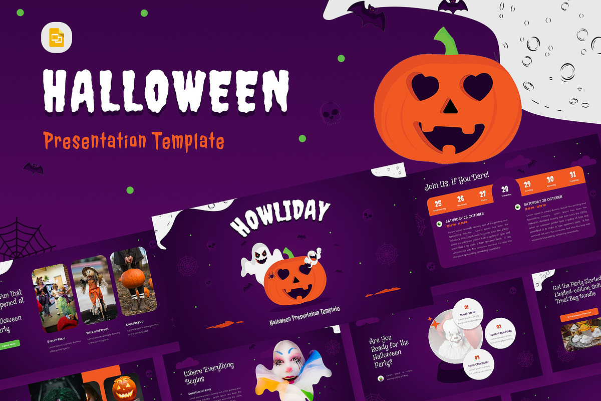 Halloween Google Slides Presentation, a Presentation Template by Premast (Photo 1 of 5)