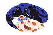 Sleeping people have dreams at night, a Person Illustration by Good Studio (Thumbnail 7 of 12)