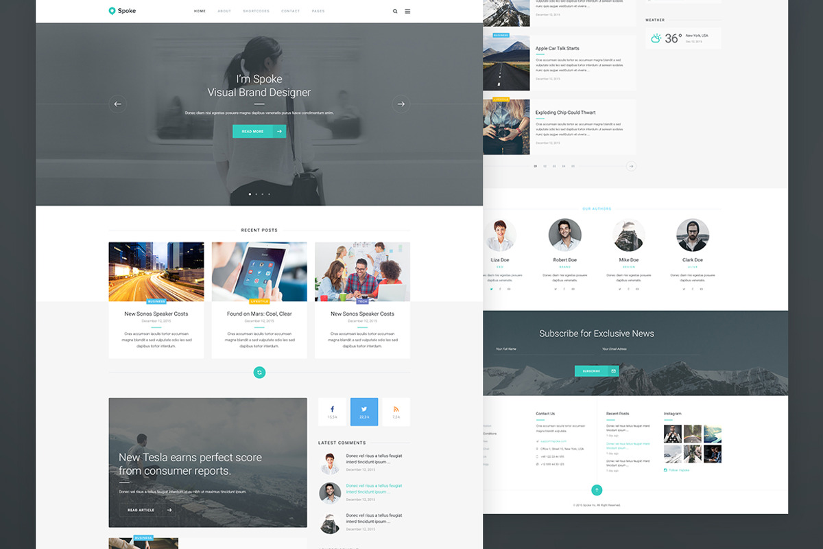 Spoke — Blog PSD Template, a Websites & App Template by artemmashirov (Photo 2 of 4)