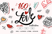 Love Doodles & Valentine Stickers, a Seasonal Illustration by Oktyabr (Thumbnail 1 of 10)