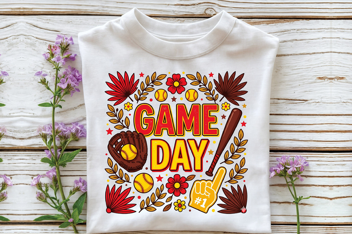 Game Day Softball Coquette Png, a Work Illustration by CraftArtStudio (Photo 2 of 5)