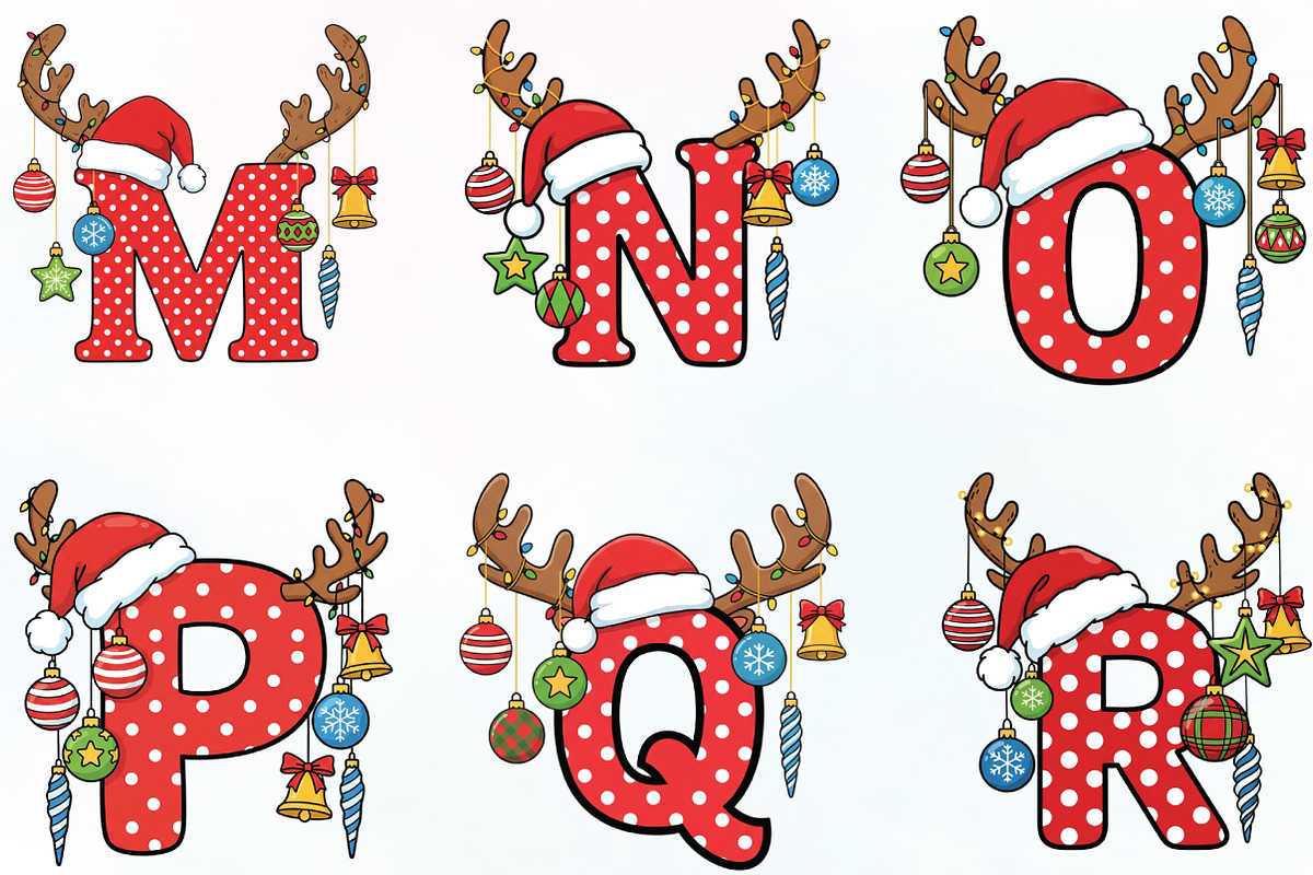 Watercolor Christmas Alphabet, an Illustration by CraftArtStudio (Photo 2 of 6)