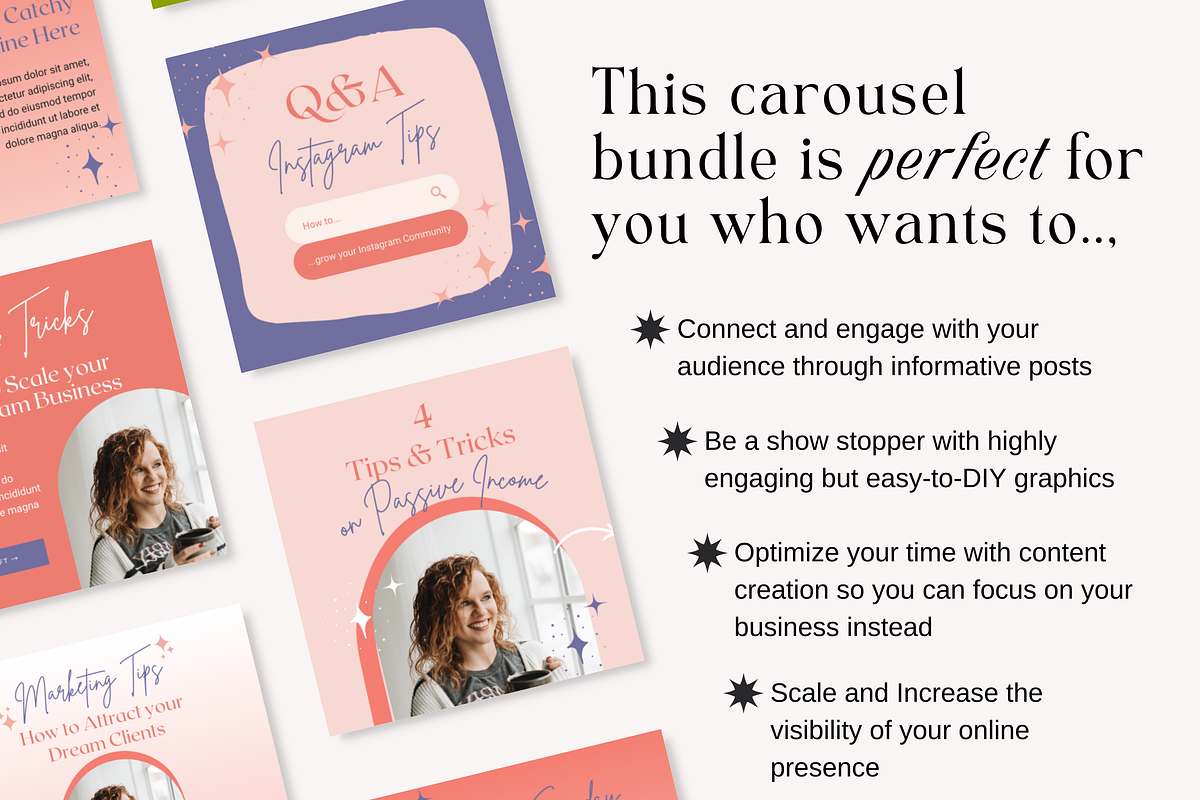 Instagram Carousel Post Bold Canva, a Social Media Template by HerstedHertz (Photo 9 of 10)