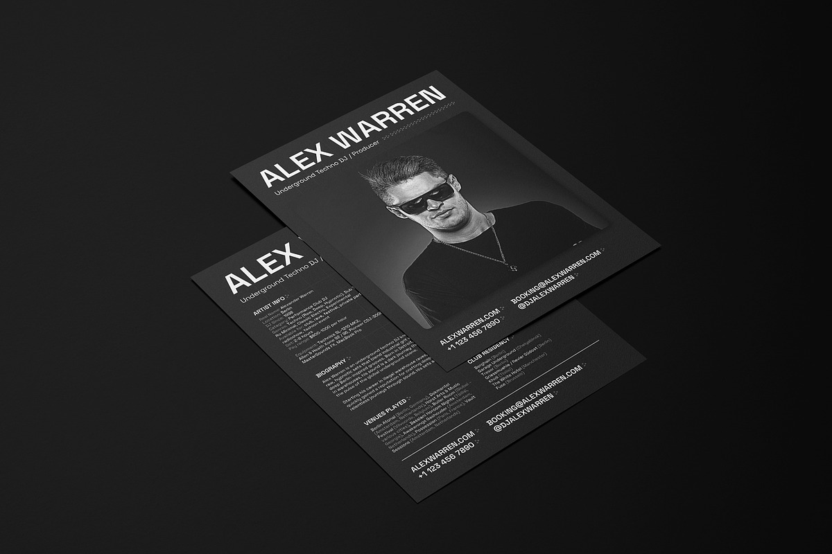 Dark DJ Press Kit / EPK Template preview 6