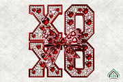 Luxury XOXO Rhinestone Heart PNG, an Illustration by Craft Nest (Thumbnail 1 of 4)