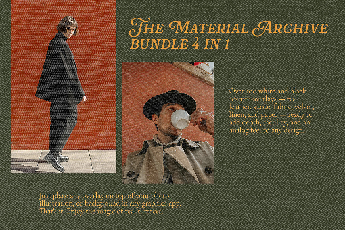 Fabric Paper Texture Overlays Bundle, a Texture Graphic by TD fonts (Photo 2 of 38)