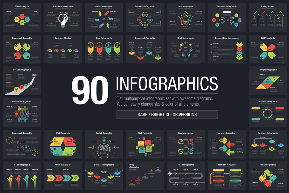 [AI] Infographic diagram set 01, an Object Illustration by SlidesDive (Photo 1 of 4)