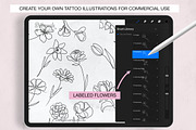 Procreate One Line Flowers, a Brush Add-On by DiBrush Studio (Thumbnail 2 of 4)