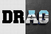 Drag 3D editable text effect, a Layer Style Add-On by Hello Muh (Thumbnail 2 of 2)