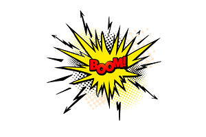 Boom Text comic. hand drawing. Not, an Illustration by Nenahliadava Design