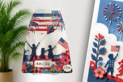 4th of July Paper Cutting 3, an Education Illustration by Sharon Schwalbe (Thumbnail 2 of 6)