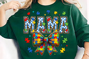 Coquette Autism Mama PNG, Autism, an Illustration by CreationArt (Thumbnail 2 of 9)