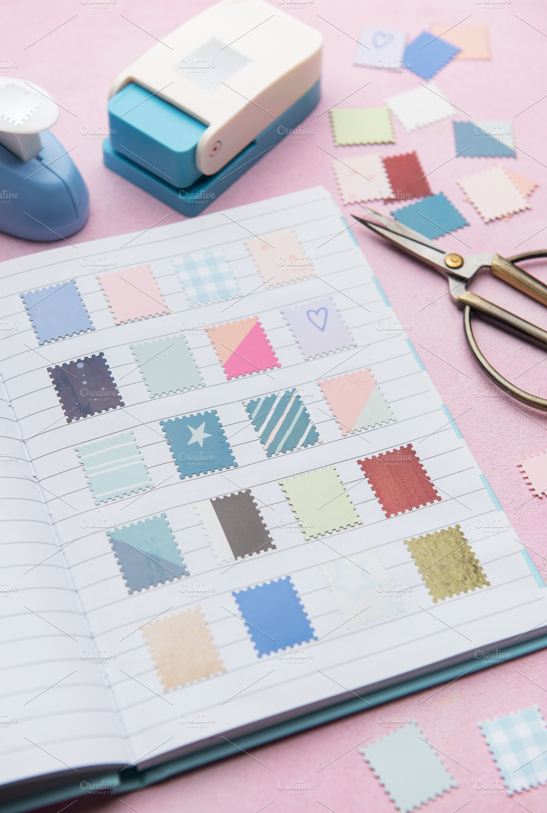 Crafting cute decorative stamps for scrapbooking and creative pr, an Arts & Entertainment Photo by Olena Rudo