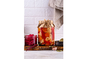 Healthy homemade fermented food in, a Food & Drink Photo by Yulia Furman