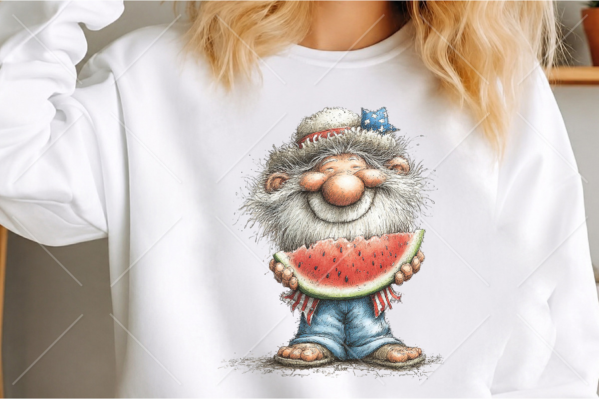 Whimsical 4th of July Grandpa PNG, a Seasonal Illustration by Canvas Craft (Photo 5 of 10)