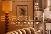 BARCELONA Room Natural FRAME MOCKUP, a Household Mockup by LAMIA DESIGN (Thumbnail 1 of 22)