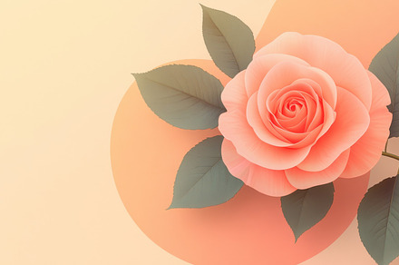 Pink rose with green leaves, a Photo by Beautiful things