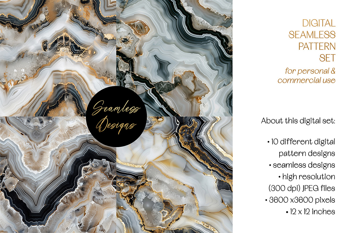 Marble Crystal Quartz Patterns, a Pattern Graphic by The Dutch Lady Designs (Photo 5 of 5)