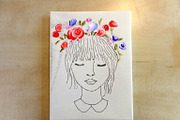 Flower Girl, an Illustration by WeavaBird (Thumbnail 1 of 2)