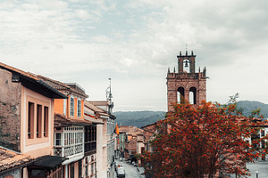 Salas Asturias old town in fall, an Architecture Photo by SkyNext