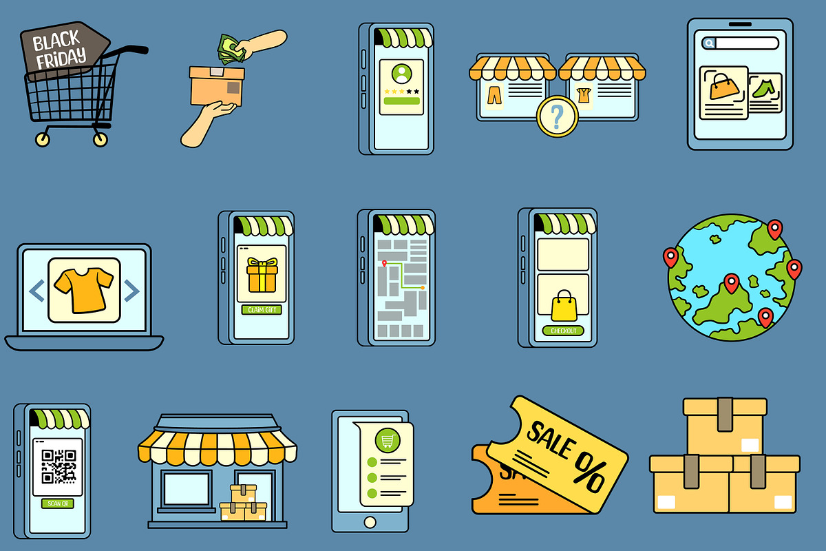 E commerce Illustration Pack, an Illustration by baii09 (Photo 2 of 2)