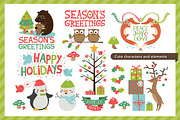 Christmas Critters Illustration Pack, an Animal Illustration by Quirky Queen Media (Thumbnail 2 of 9)