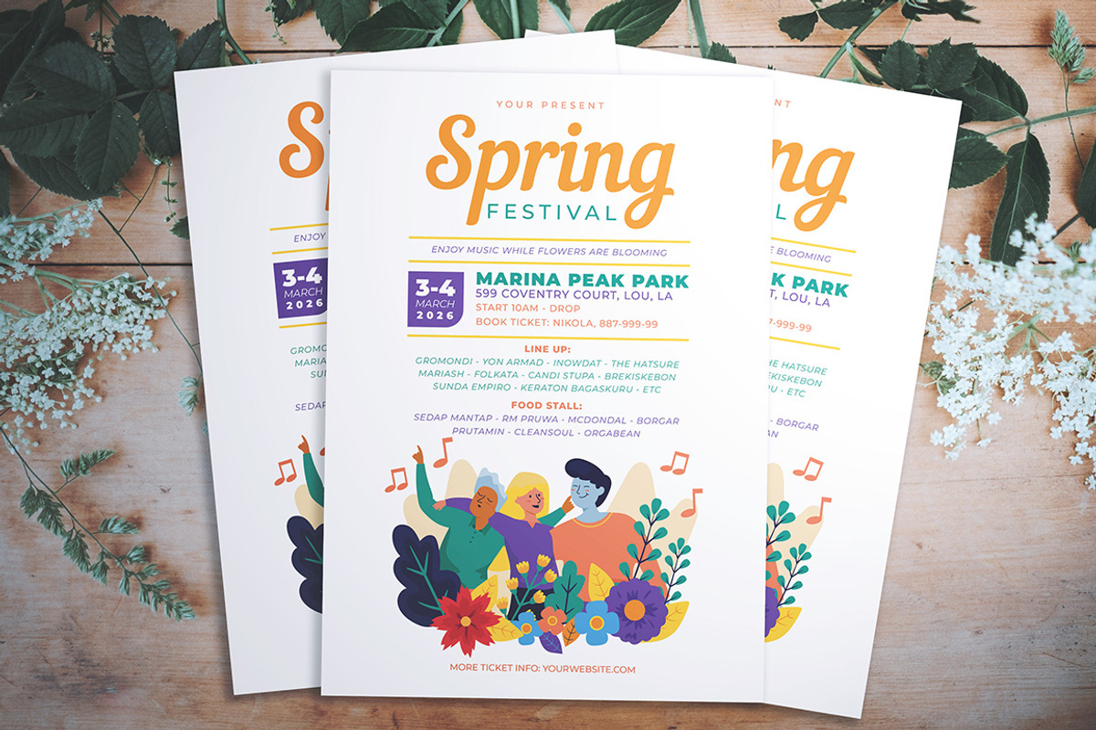 Spring Fest Flyer, a Flyer Template by Gumico Studio.