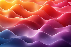 Abstract colorful wave landscape with flowing gradient curves in, a Food & Drink Photo by José Manuel Gelpi