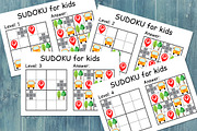 Sudoku Kids game. Children puzzle, an Education Illustration by jelisua88 (Thumbnail 2 of 3)