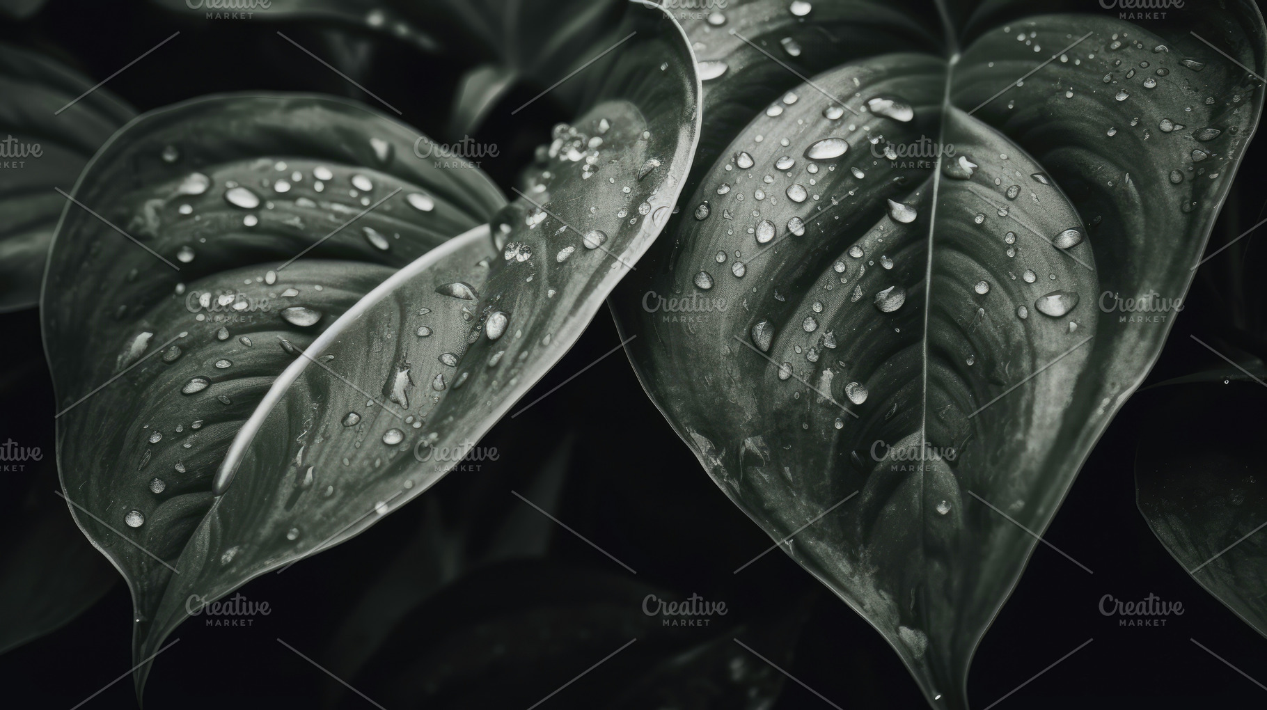 Green plant leaves natural close up background, a Photo by Dvoevnore photos