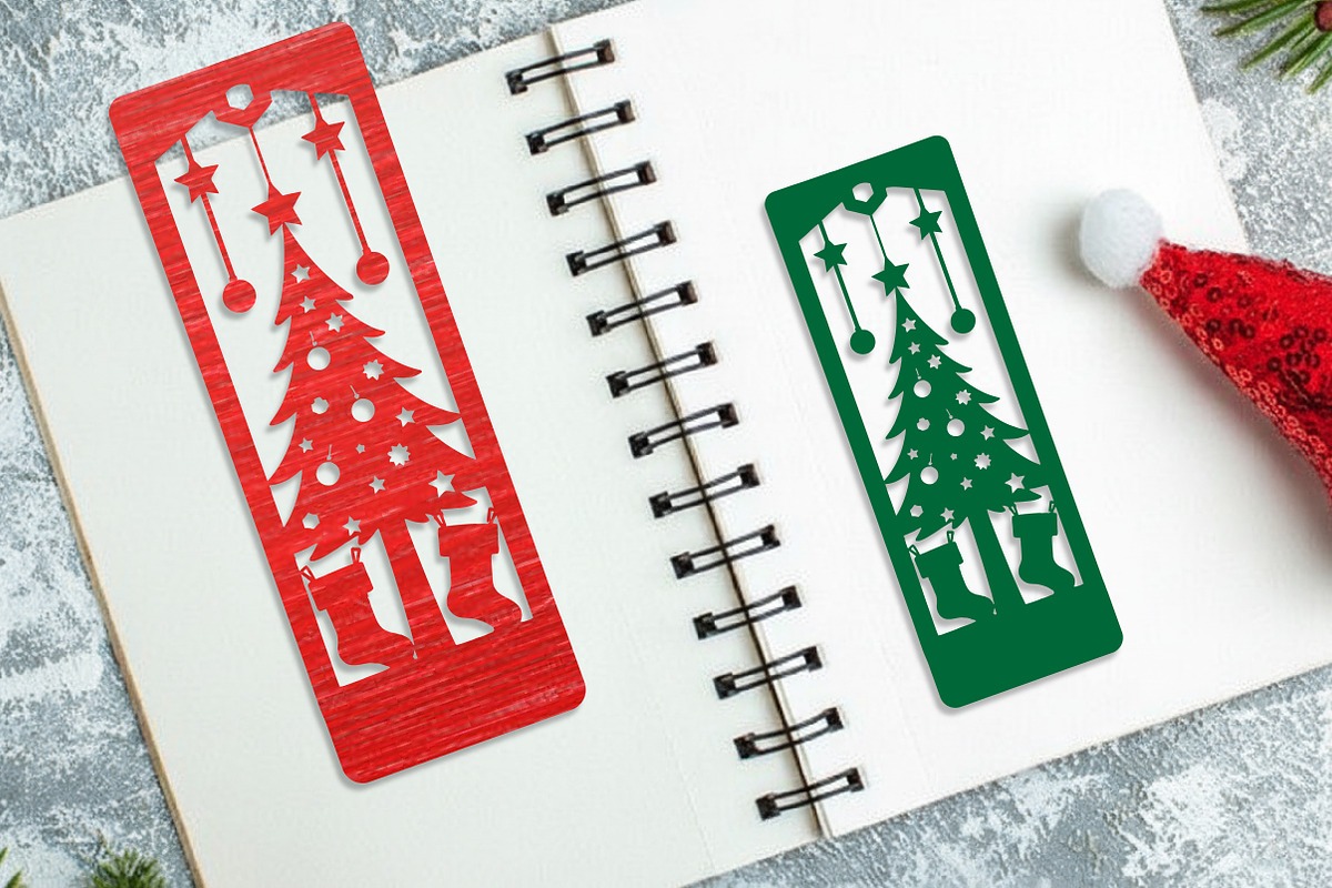 Christmas Bookmark Laser Cut Svg, a Work Illustration by Dream Creation