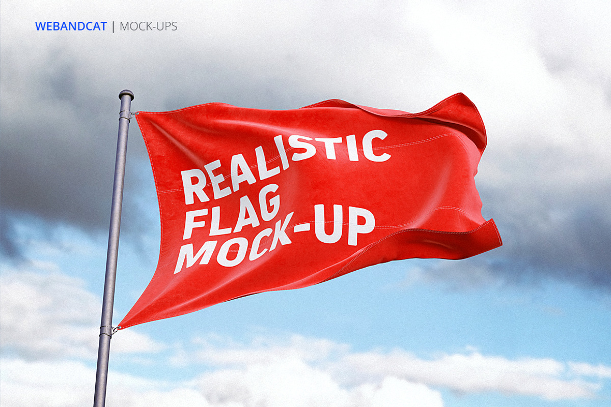 3D Flag Mock-Up, an Advertising Mockup by WebAndCat (Photo 10 of 20)