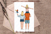Summer Family Clipart, Beach Family, a Person Illustration by ArtedeCatrin (Thumbnail 6 of 10)