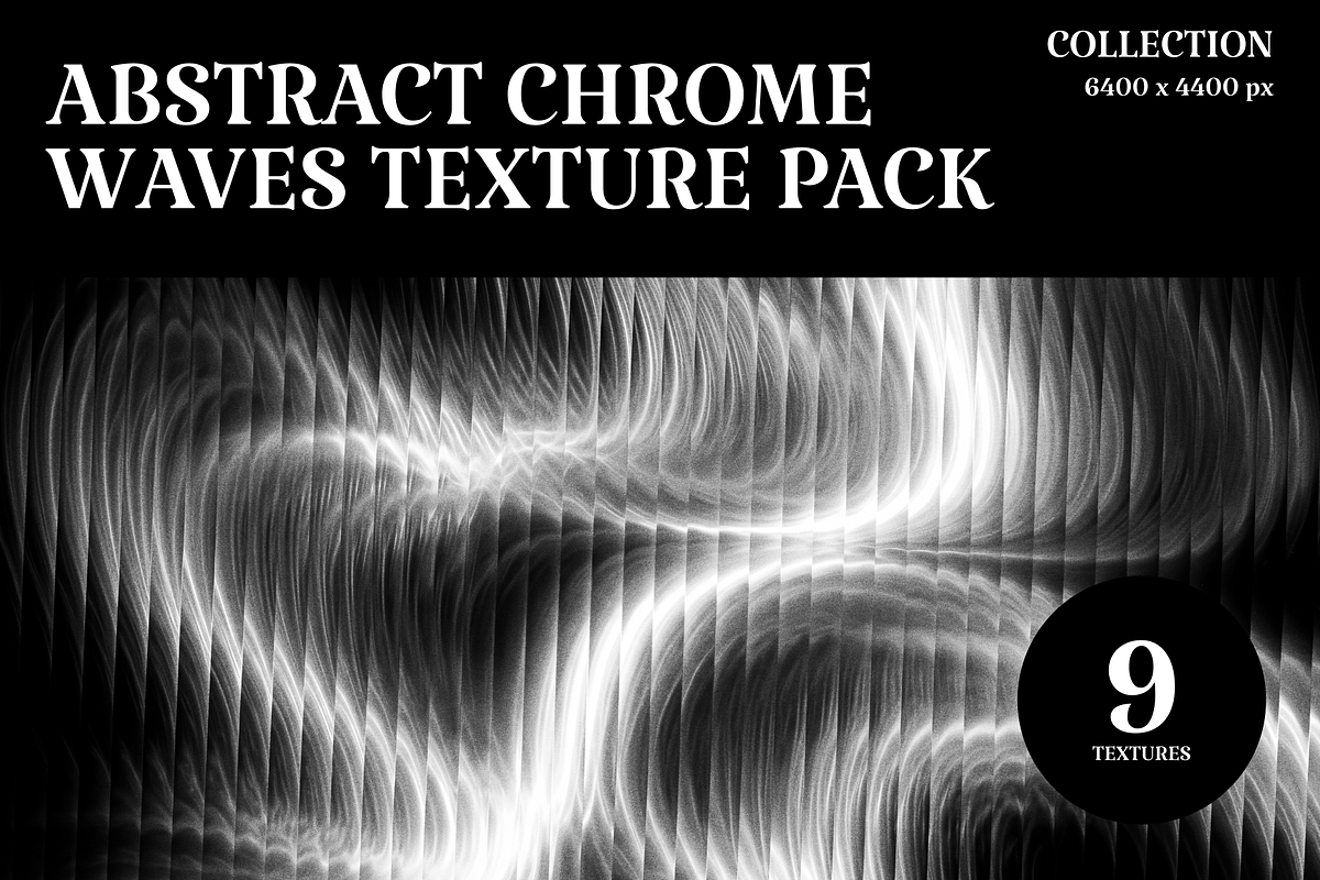 Abstract Chrome Waves Texture Pack, a Texture Graphic by PopotLane (Photo 1 of 5)