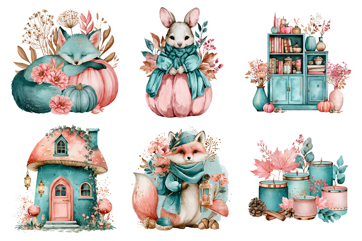 Fall Cottagecore Clipart, a Seasonal Illustration by Daily.Designs