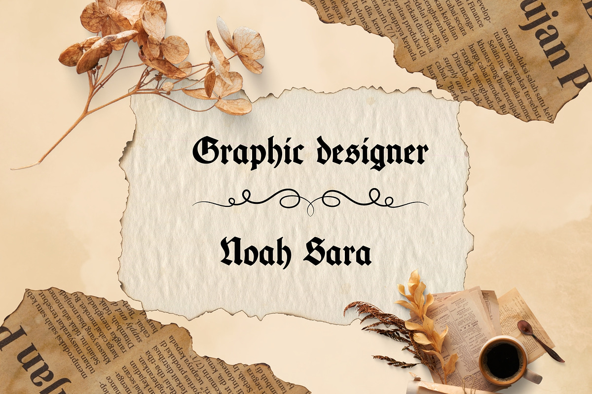 Autumn - Vintage Gothic Font, a Blackletter Font by Sk designs (Photo 5 of 9)