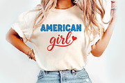 American Girl PNG, 4th of July Png, an Illustration by Watercolor design (Thumbnail 2 of 3)