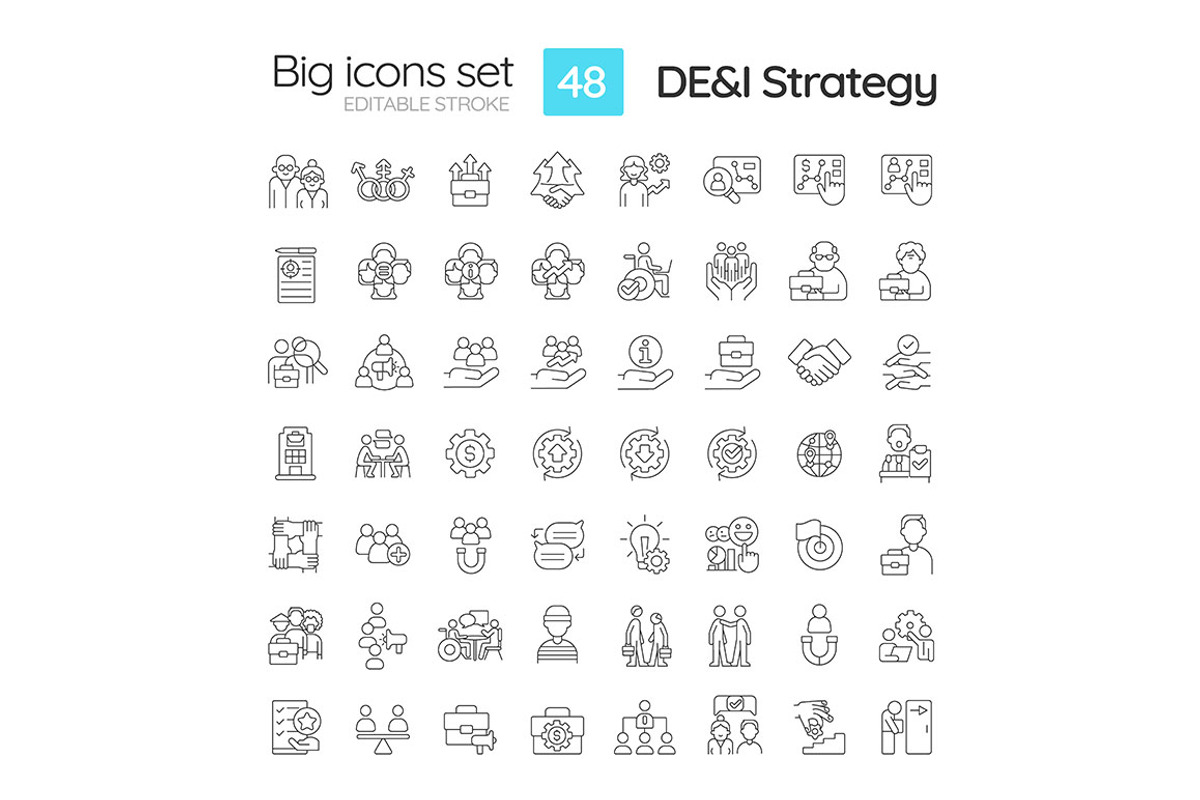 DEI strategy in workplace linear, an Icon by IMG Visuals