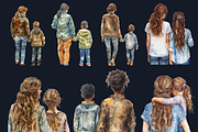 Mother's Day Back Views Clipart, a Graphic by GiraffeCreative (Thumbnail 7 of 9)