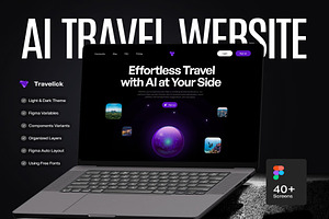 Travelick AI Travelel Website UI KIT