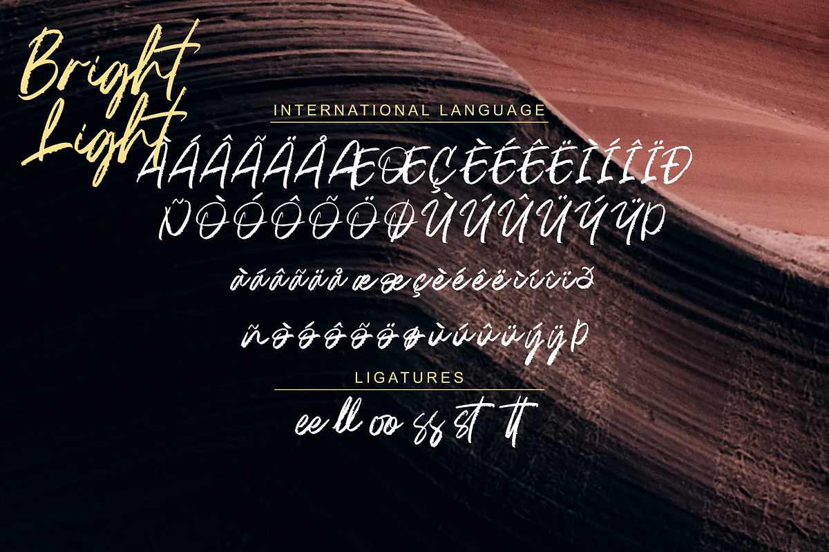 Bright Light, a Script Font by Omotu Studio (Photo 11 of 12)