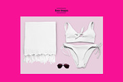 Female Beachwear Scene Mockup, an Apparel Mockup by Designertale (Thumbnail 7 of 7)