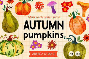 Autumn Pumpkins - Watercolor pack
